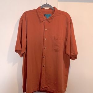 Paradise Blue 100% Silk Men’s Dress Shirt